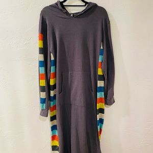 Pajama Lounge Dress Z Avenue USA XL Grey with Multicolor Accents